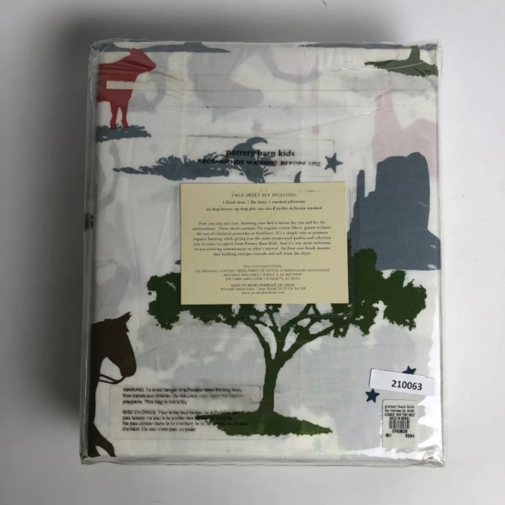 Pottery Barn Kids Twin Cowboy western Sheet set - Picture 6 of 8